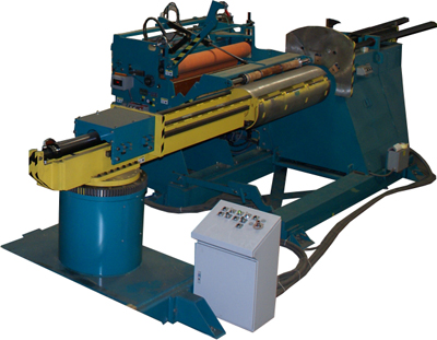 The system is designed to recoil multiple coils. It can follow a slitting line, multi-blanking line, or other piece of coil processing equipment.